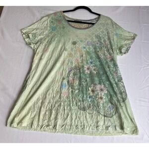Vintage Womens Y2K Vanilla Sugar 3X Top Blouse Colorful Floral Fairy‎ Cottage